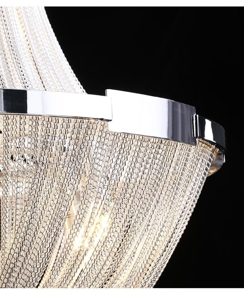 JC Liz Luxury Plated Aluminum Chain Chandelier Diameter