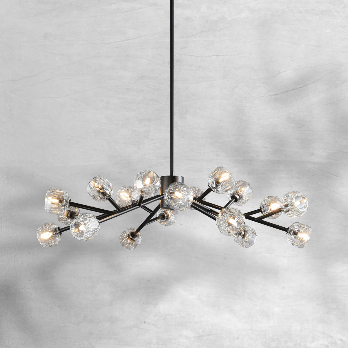 Bruma Glass Round Chandelier 24"36"48"60"72"