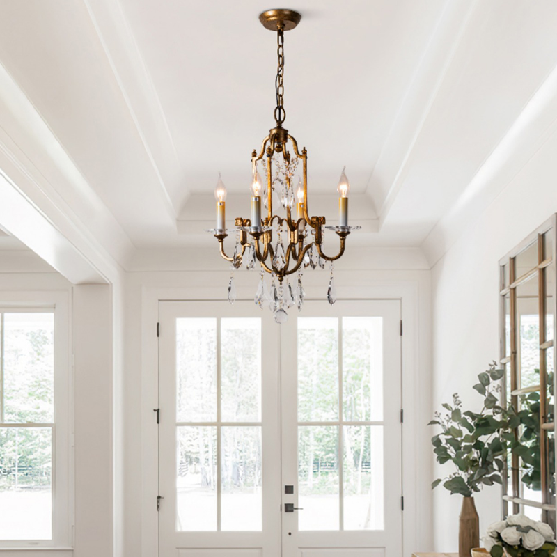 Caelum Vintage Crystal Small Chandelier For Entryway chandeliers for dining room,chandeliers for stairways,chandeliers for foyer,chandeliers for bedrooms,chandeliers for kitchen,chandeliers for living room Kevin Studio Inc