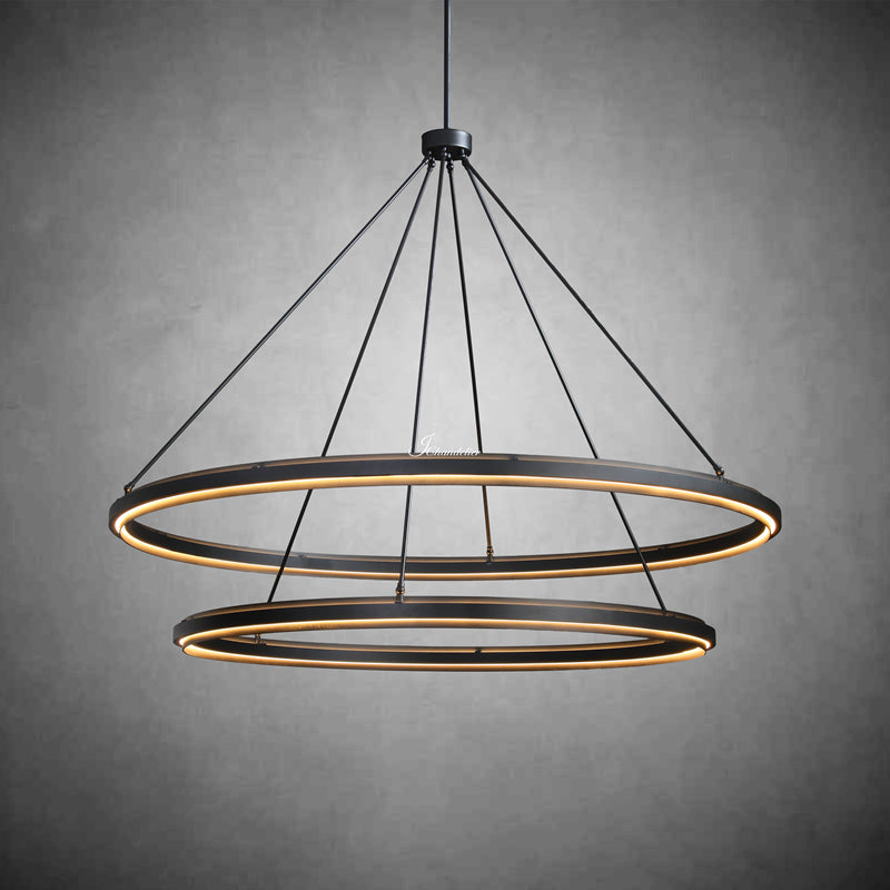 Peral Two-Tier Round Chandelier 60"