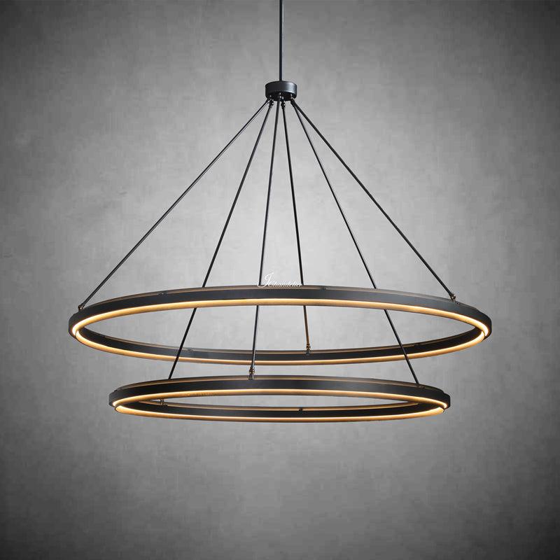 Peral Two-Tier Round Chandelier 60"