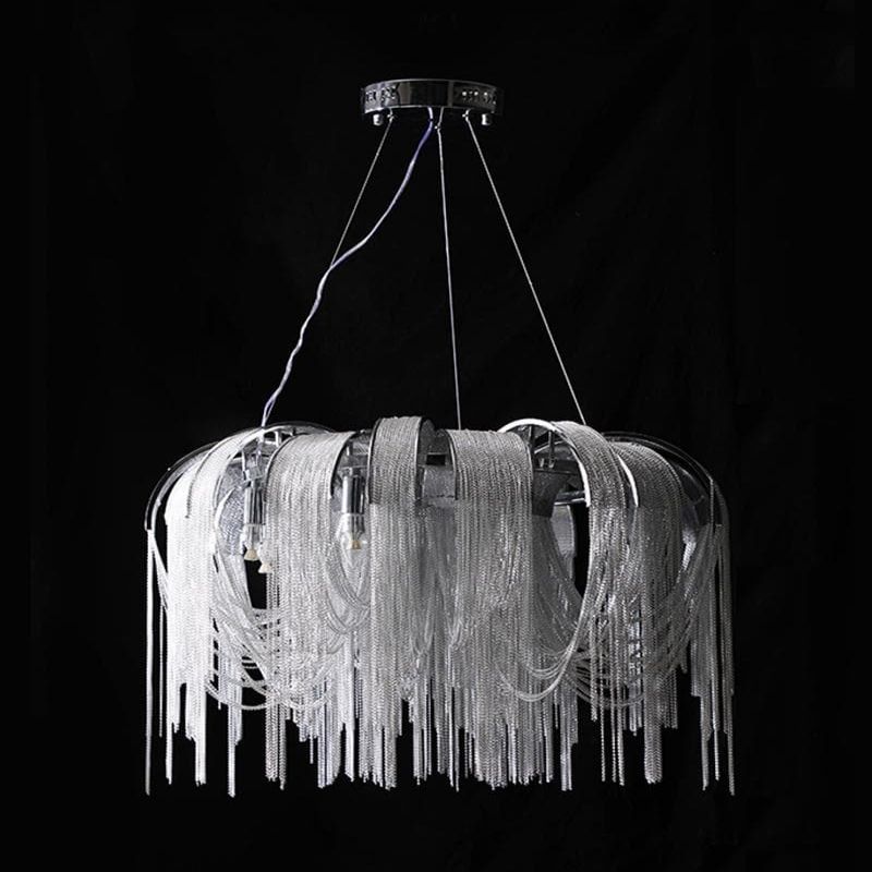 JC Liz Luxury Aluminum Chain Tassel Chandelier
