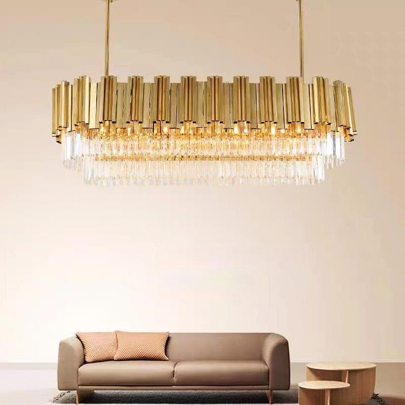 Modern Luxury Crystal Light Rod Chandelier