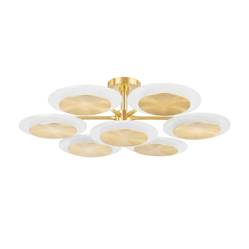 Ovo Ice Glass Round Chandelier 37.75"