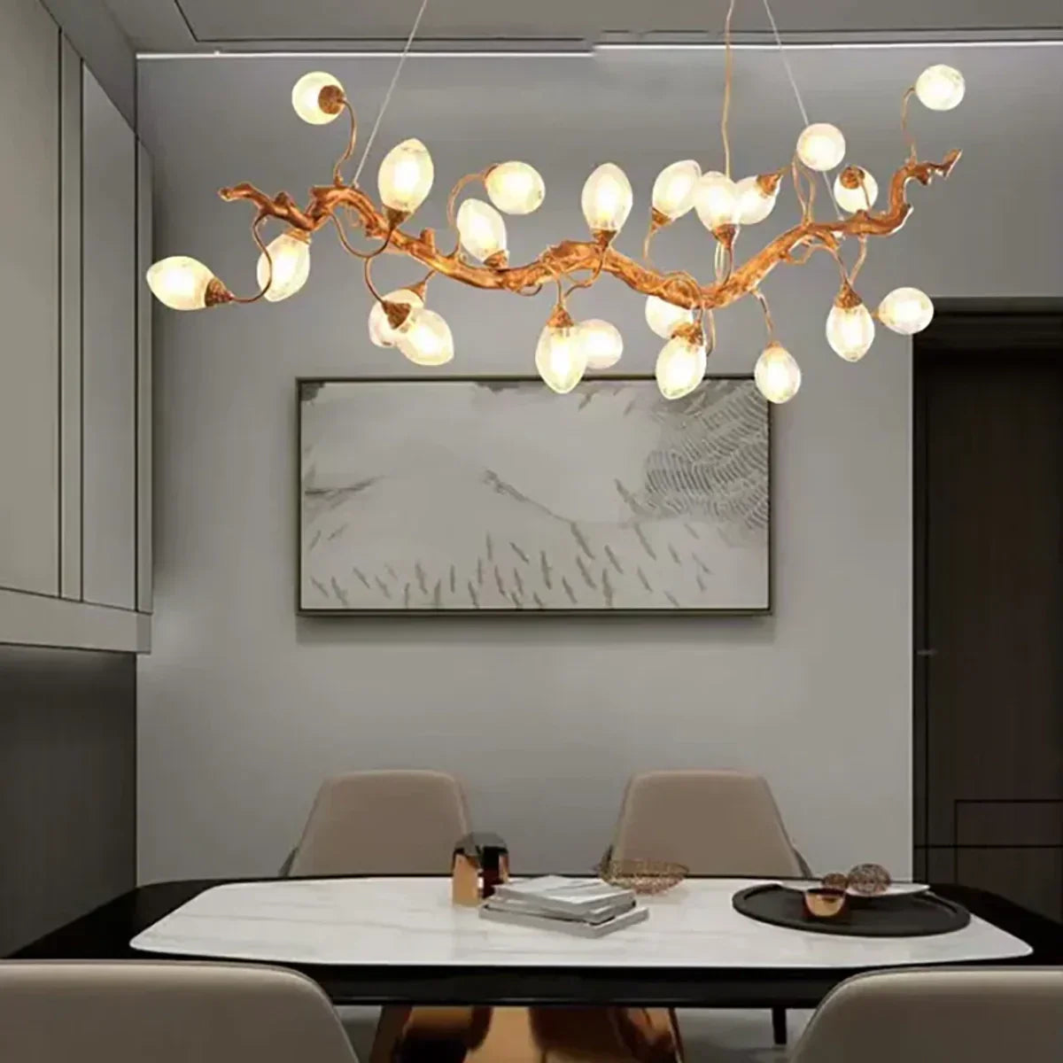 Art Clear Elegance Bubble Branch Linear Chandelier - Merlin Lamps