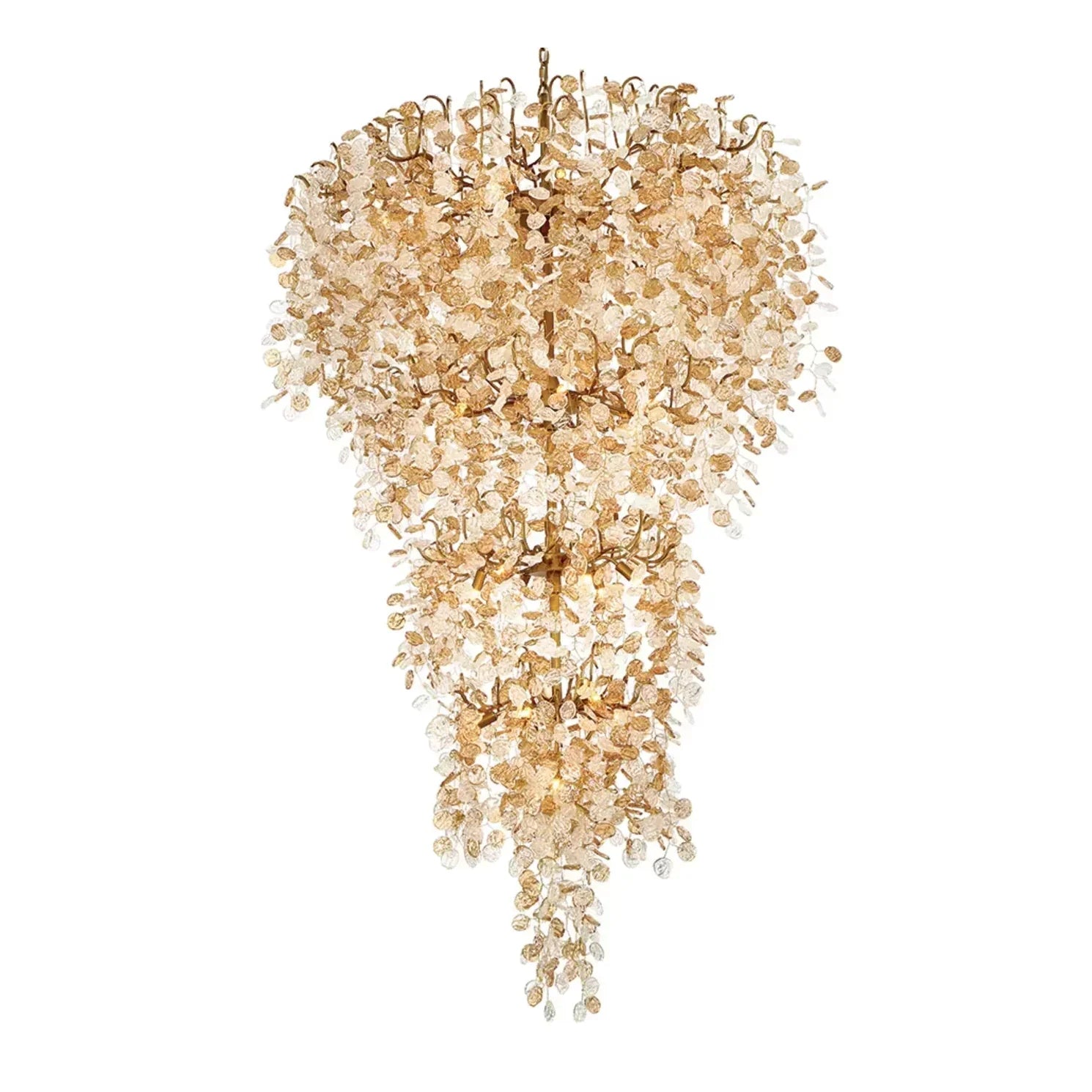 Lignia Branch Round Multi-tier Chandelier 33Light 47"W - Merlin Lamps