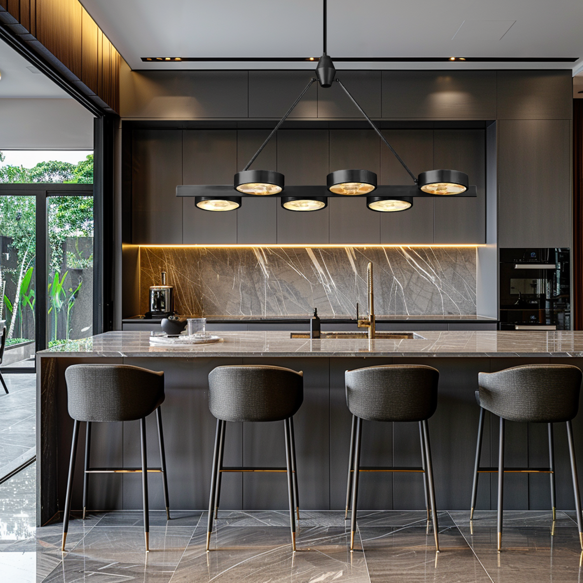 Armlo Linear Crystal Chandelier