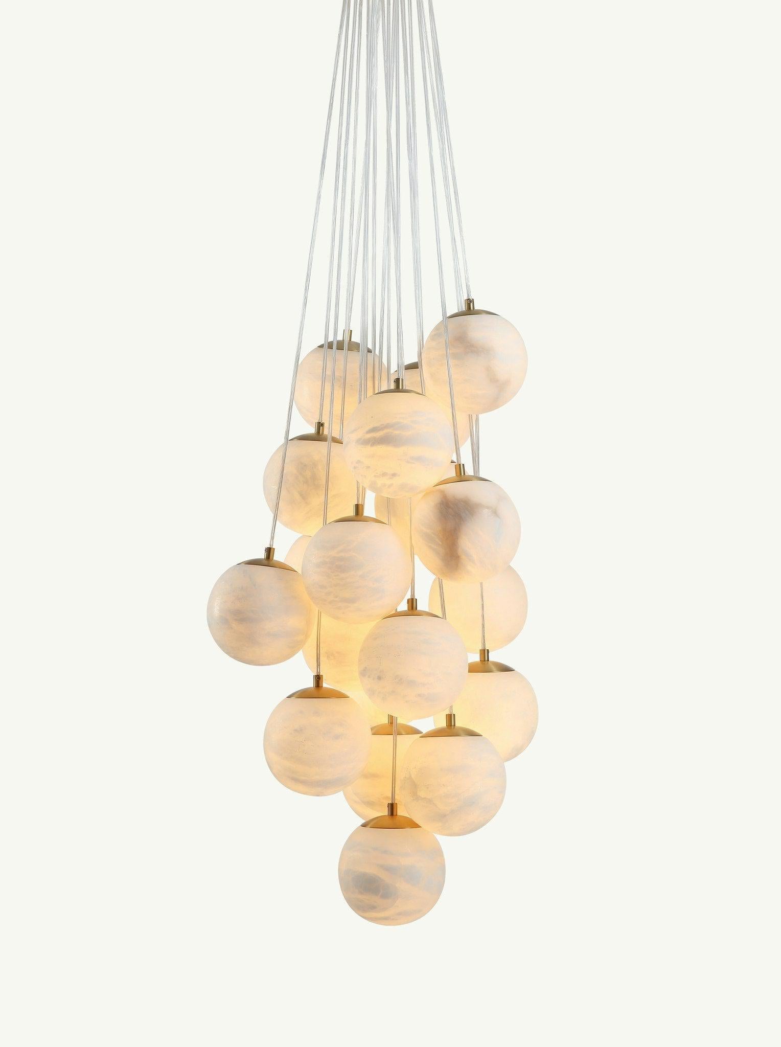 Aspen 19 Chandelier Alabaster - Merlin Lamps