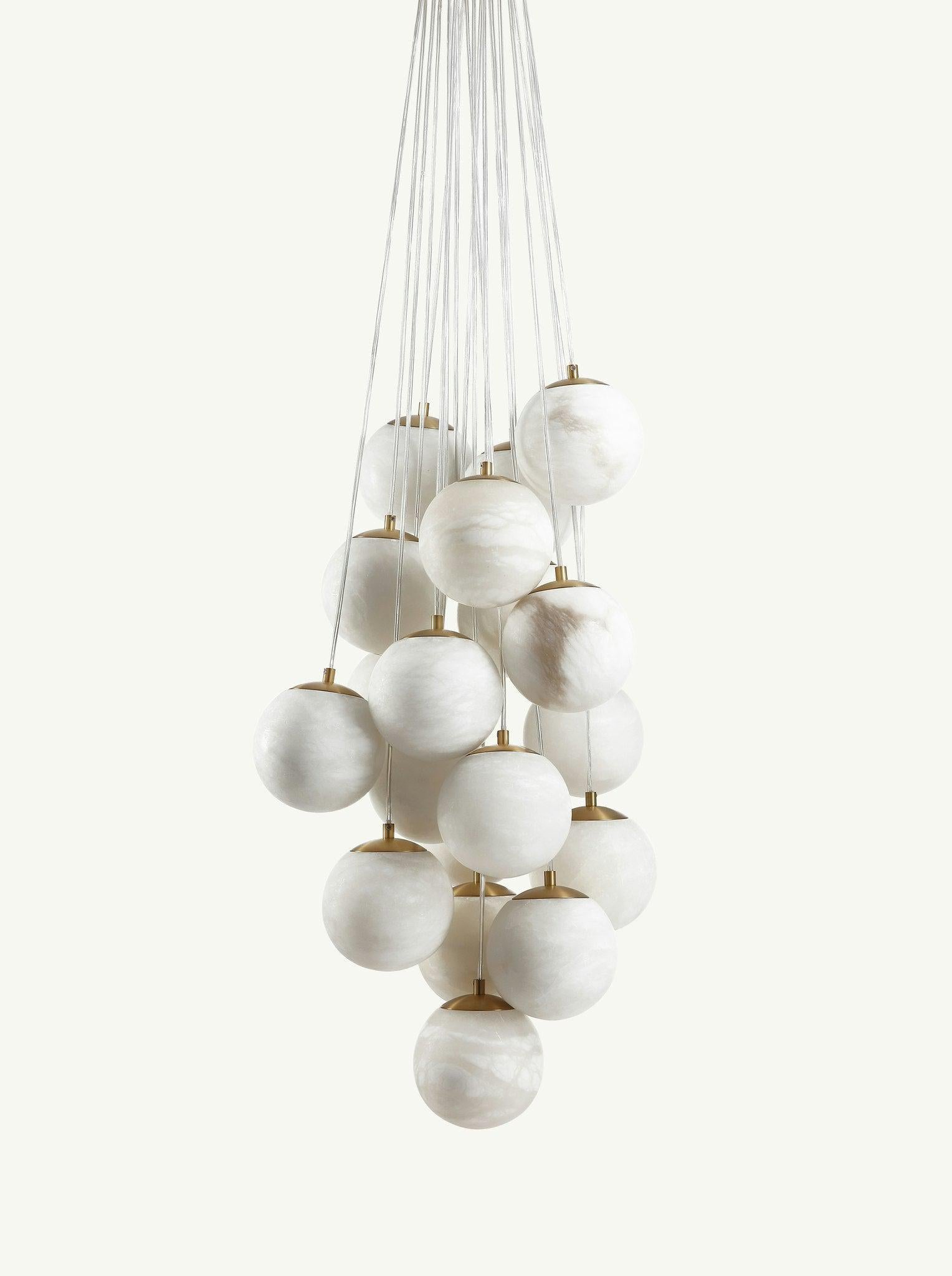 Aspen 19 Chandelier Alabaster - Merlin Lamps