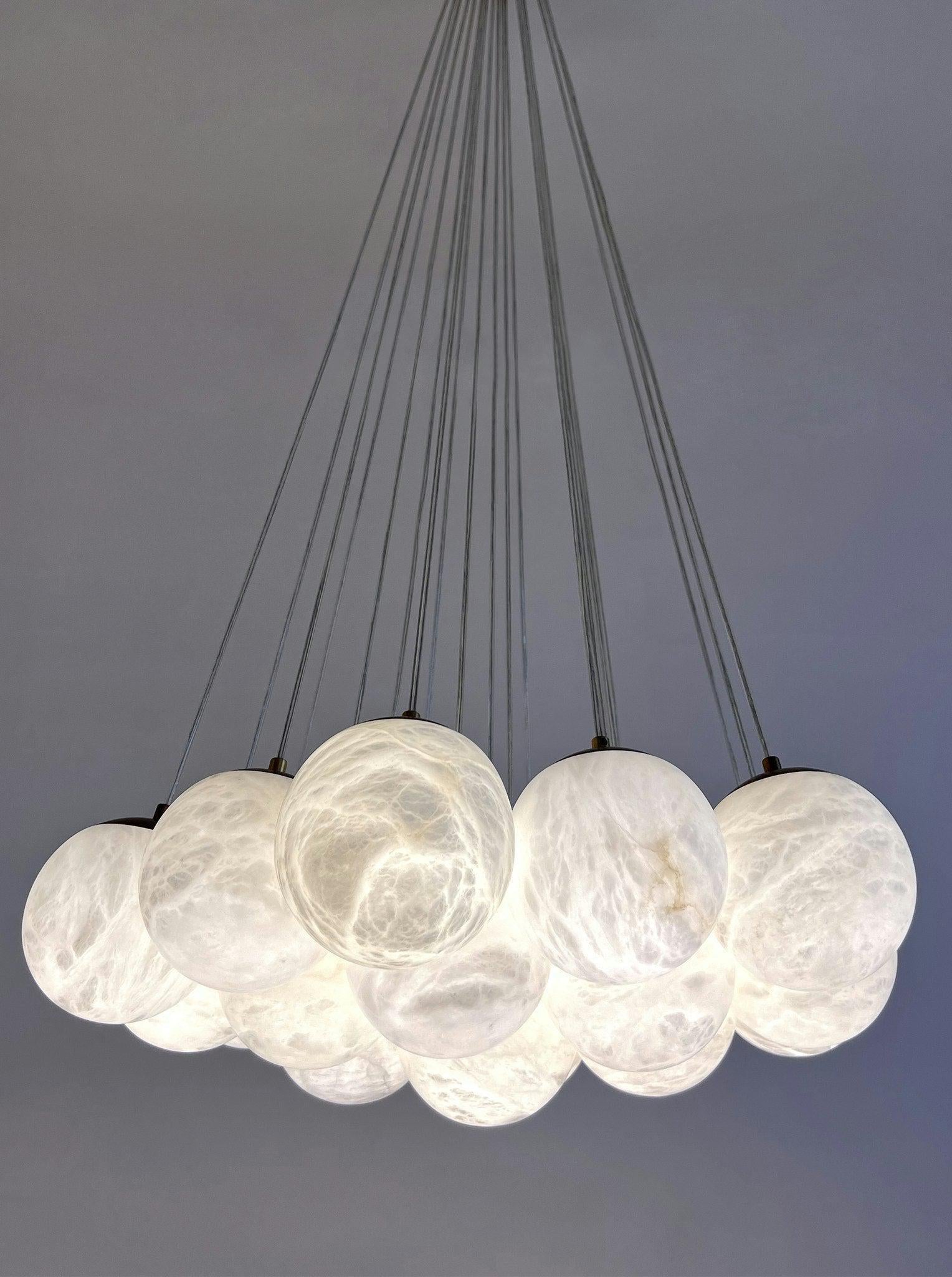 Aspen 19 Chandelier Alabaster - Merlin Lamps