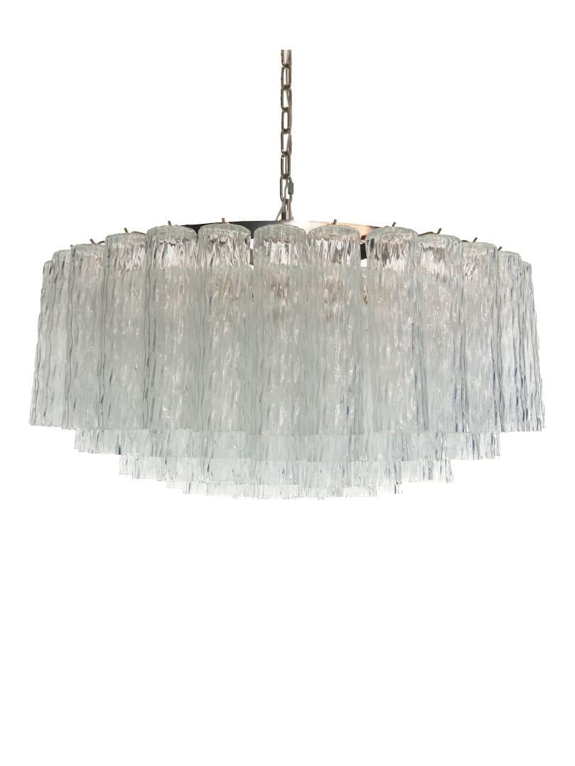 Murano Chandelier – 101 Tuber – Textured – Transparent