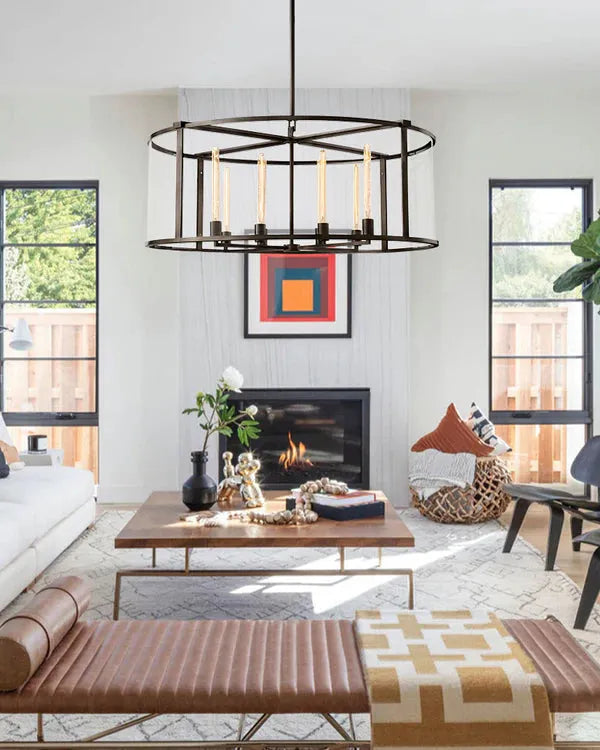 Bauros Glass Lantern Modern Round Chandelier 33"44"55"