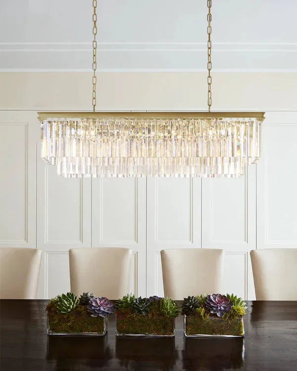 1920s Orion Art Deco Rectangular Chandelier 40"49"59"72"