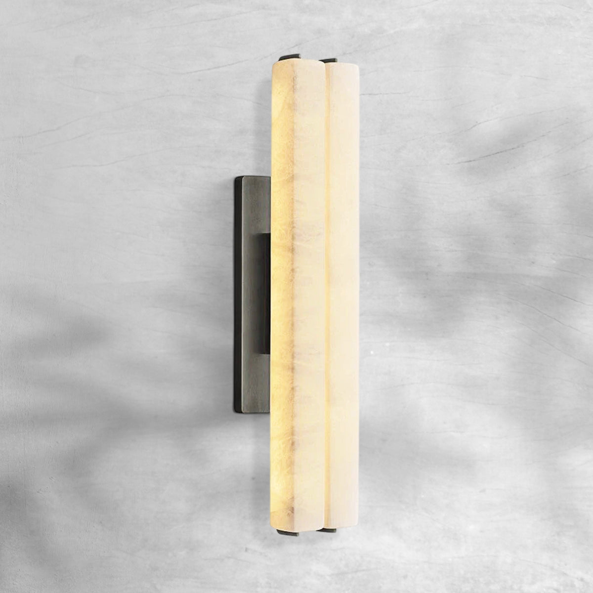 Aureon Alabaster Double Sconce