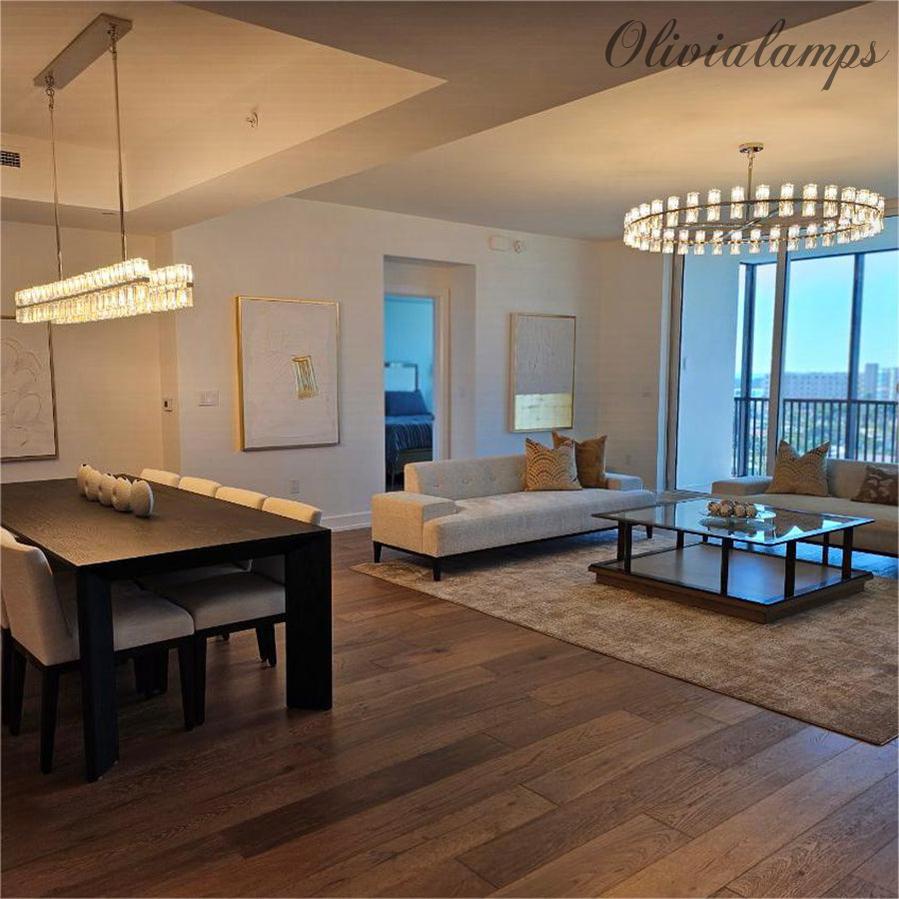 Auraline Crystal Round Chandelier 60"