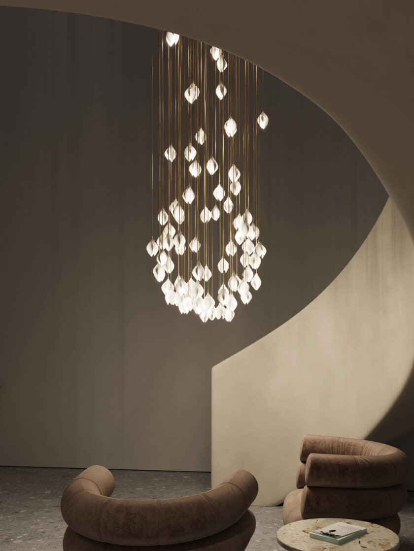 Grand Nordic Magnolia Blossom Ceramic Pendant Chandelier Chandeliers Kevinstudiolives