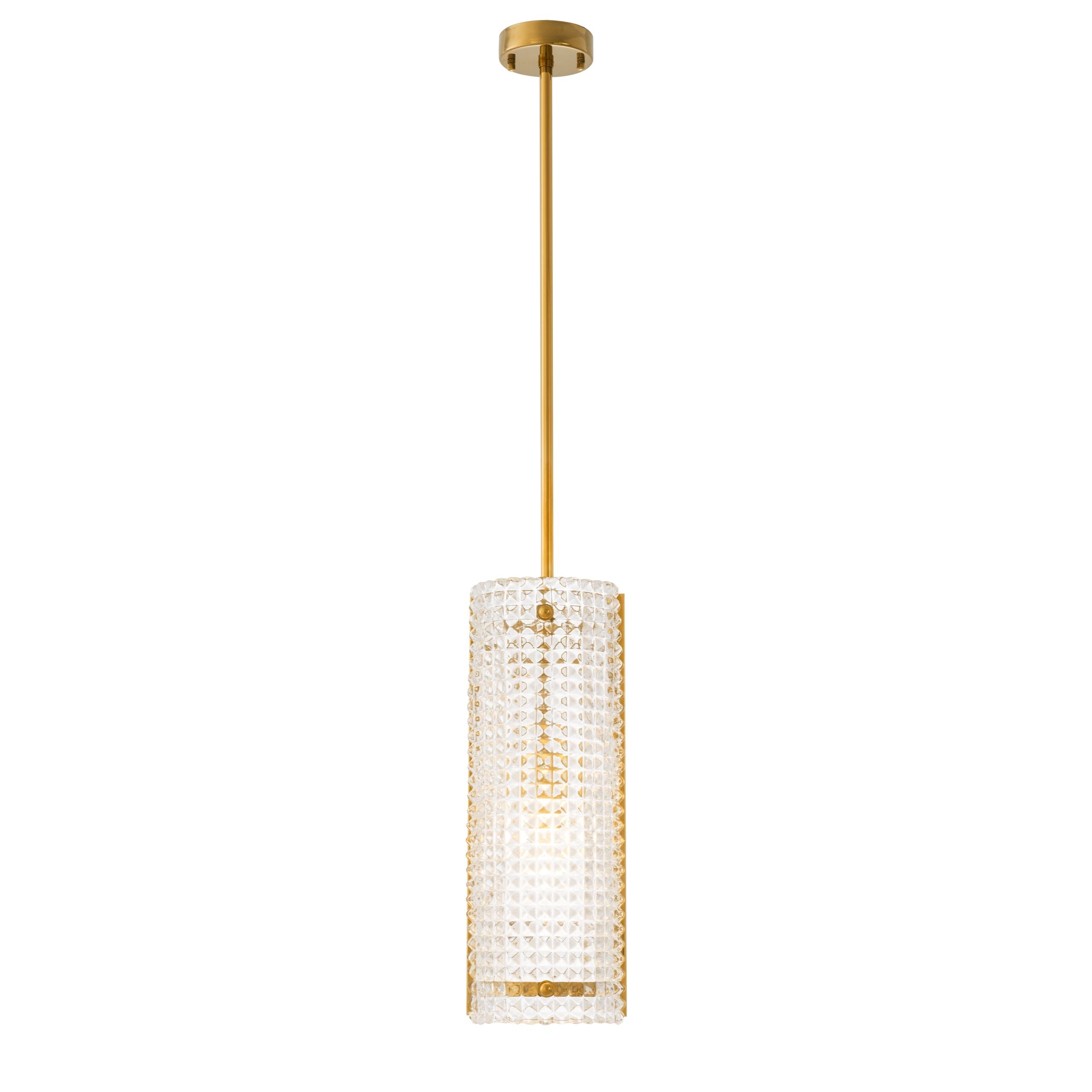 Reflecto Modern Glass Chandelier - Gold