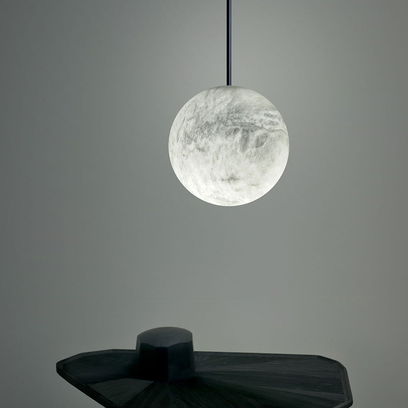Glacera Alabaster Sphere Staircase Chandelier,Multi Pendant Light
