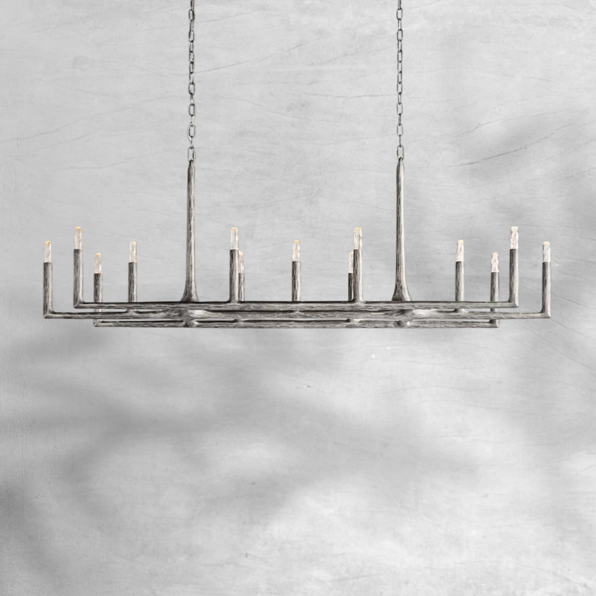 Thaddeas Forged Linear Chandelier 54" 72" 96"