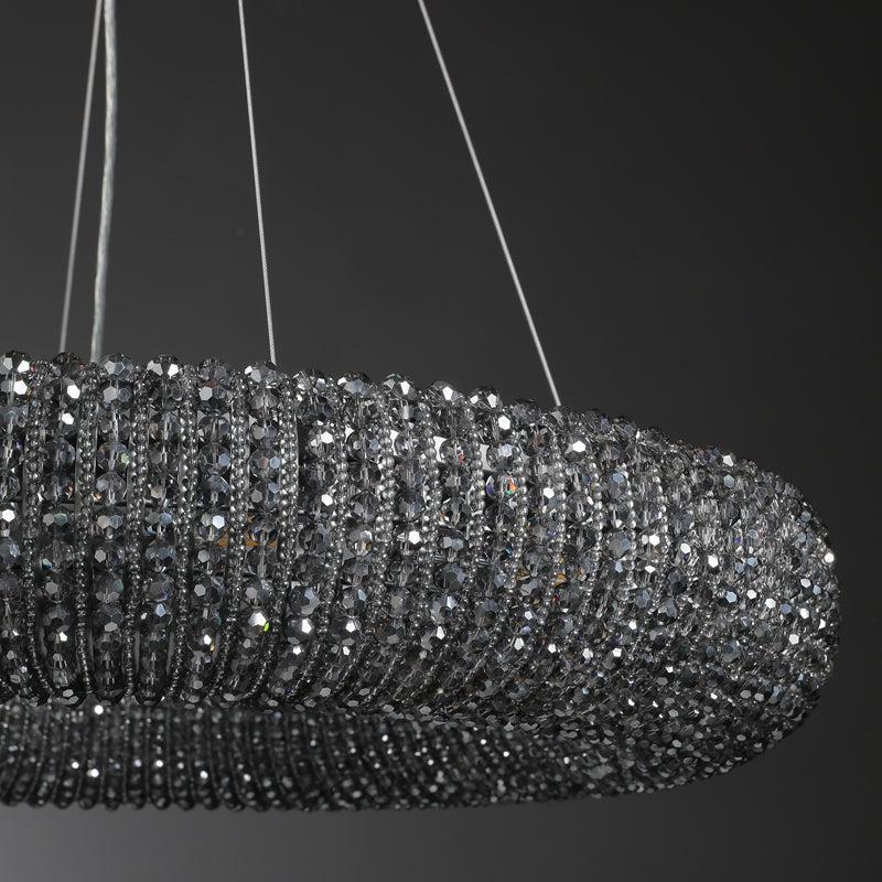 Haze Crystal Round LED Chandelier 32"41"59"72"