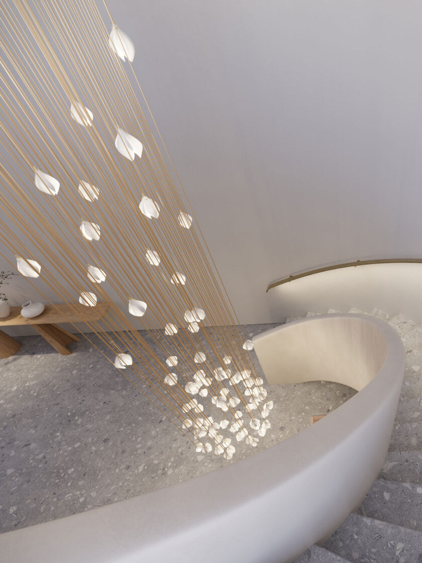 Grand Nordic Magnolia Blossom Ceramic Pendant Chandelier Chandeliers Kevinstudiolives
