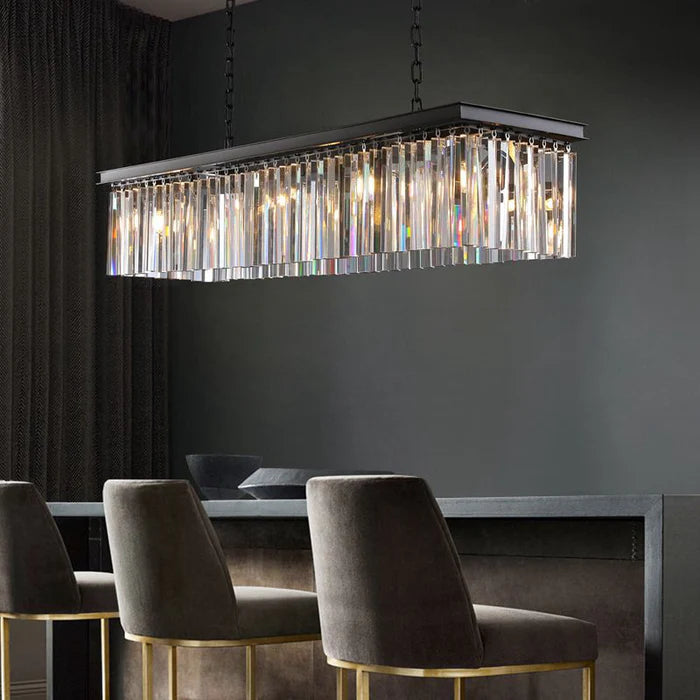 Riel Rectangular Chandelier 59"