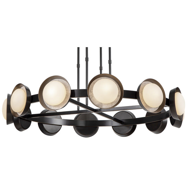 PrismFlow Alabaster Metal Chandelier