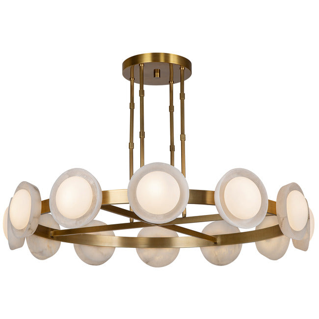 PrismFlow Alabaster Metal Chandelier