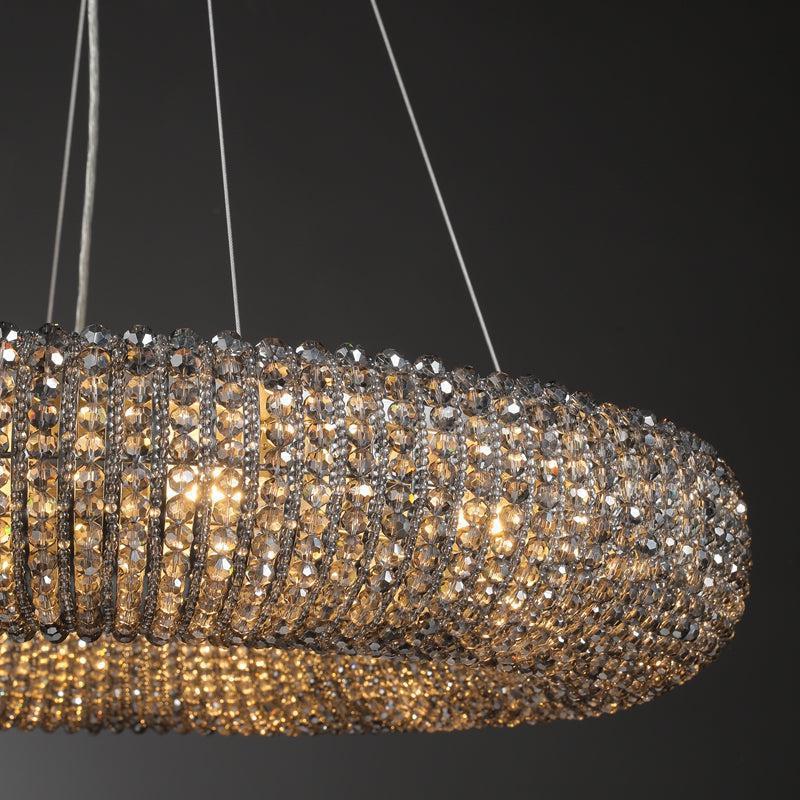 Haze Crystal Round LED Chandelier 32"41"59"72"