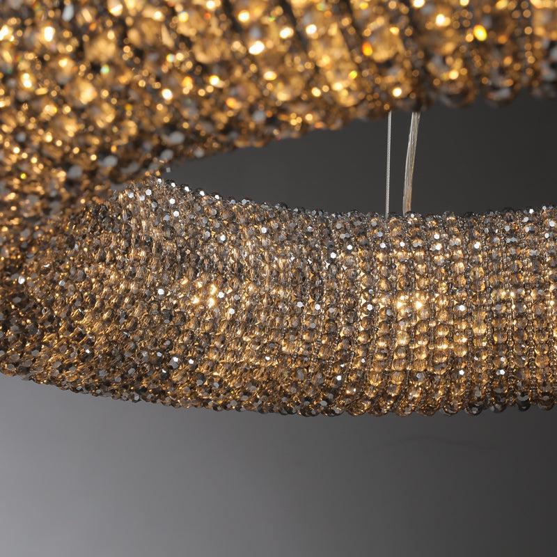 Haze Crystal Round LED Chandelier 32"41"59"72"