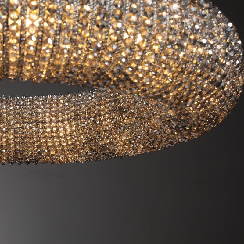 Haze Crystal Round LED Chandelier 32"41"59"72"