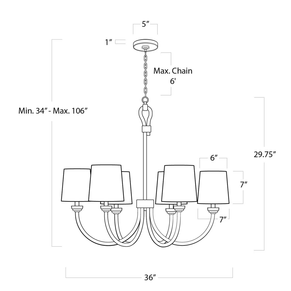 Marina Light Chandelier Small
