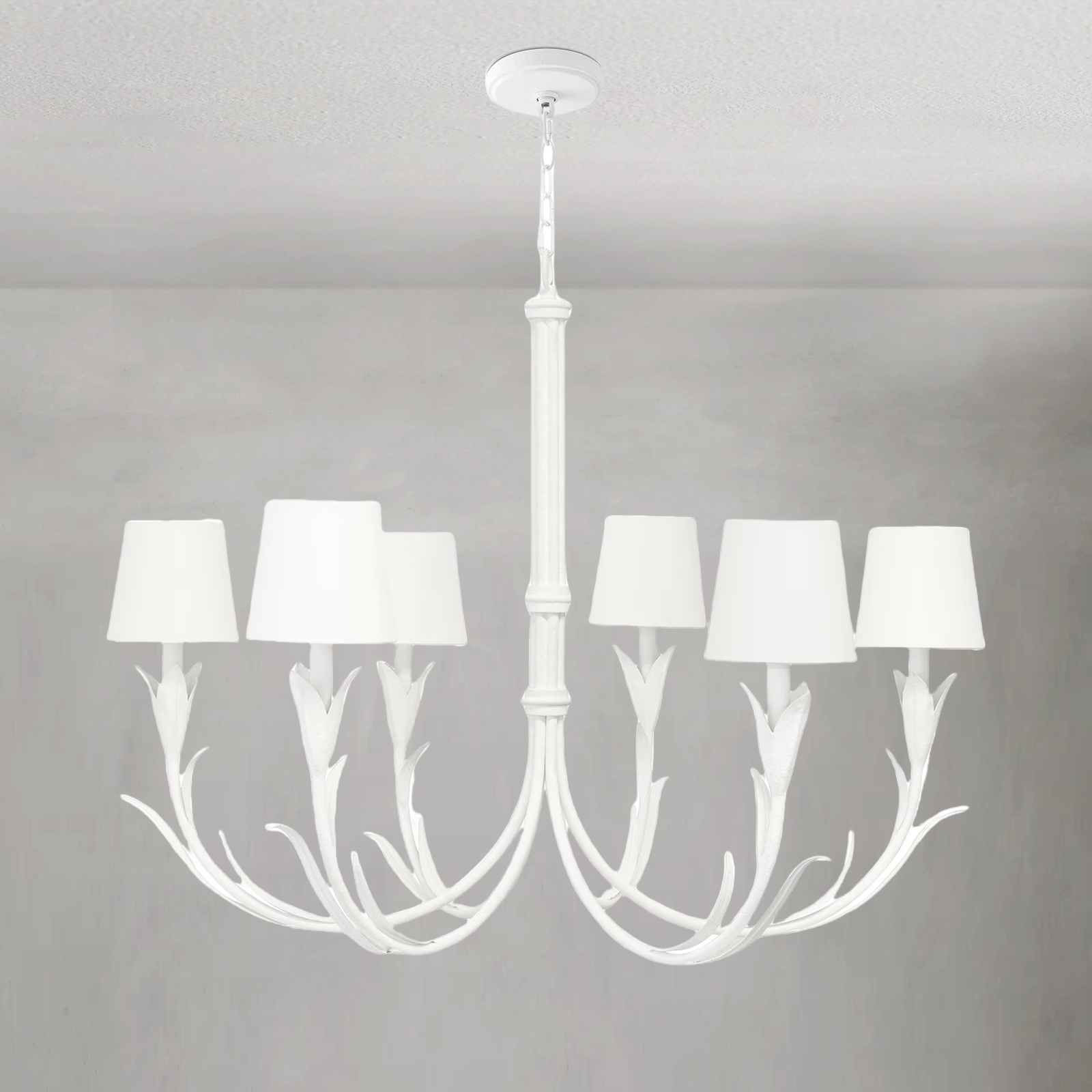 Fontara White Reed Chandelier