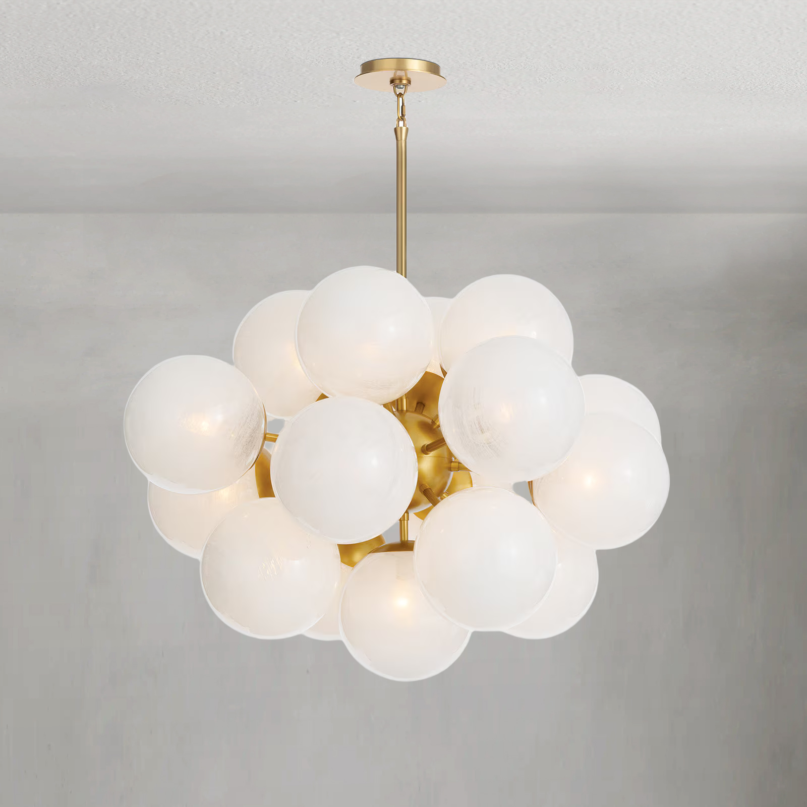 Driftelle Brass Glass Chandelier