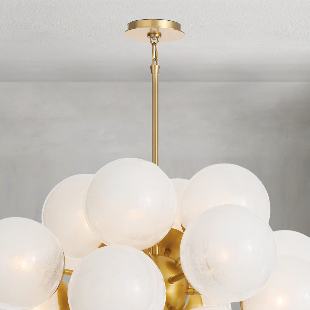 Driftelle Brass Glass Chandelier