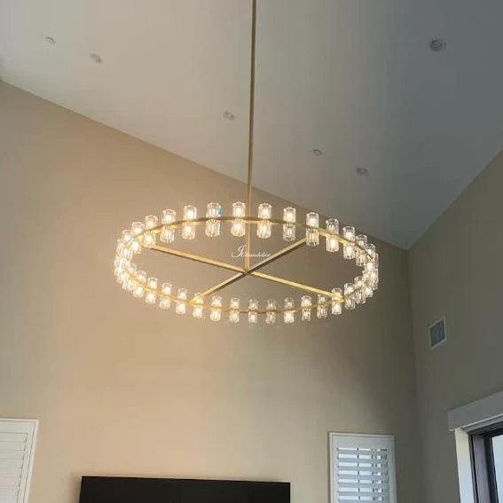 Auraline Crystal Round Chandelier 60"