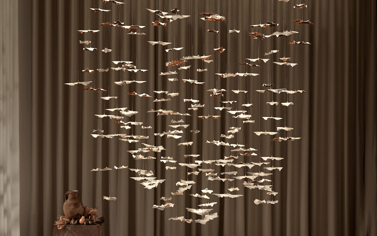 Galaxy Leaf Twisted Sculptural Meteor Shower Crystal Spiral Chandelier