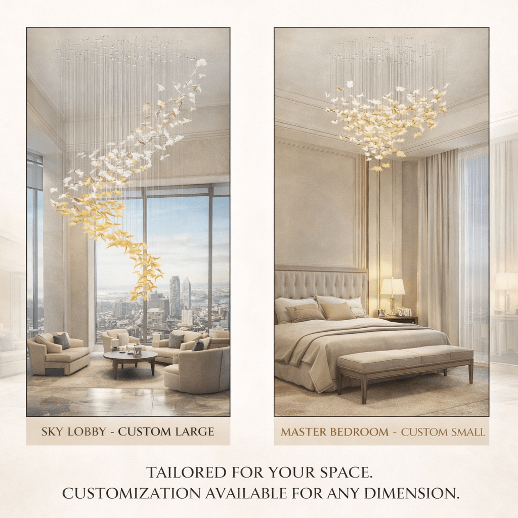 Galaxy Flying Leaves Meteor Shower Crystal Spiral Chandelier