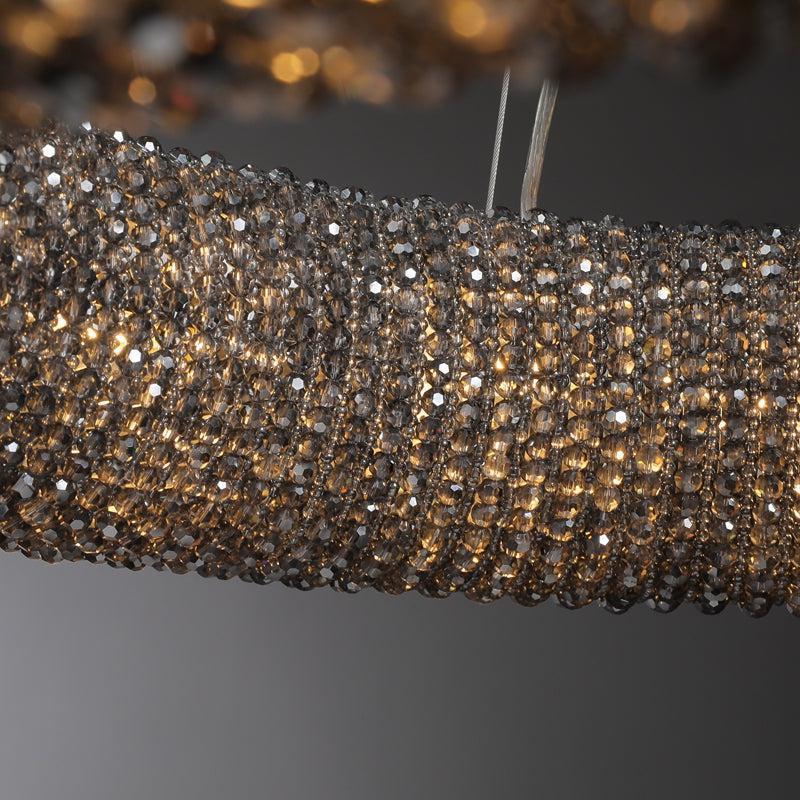 Haze Crystal Round LED Chandelier 32"41"59"72"