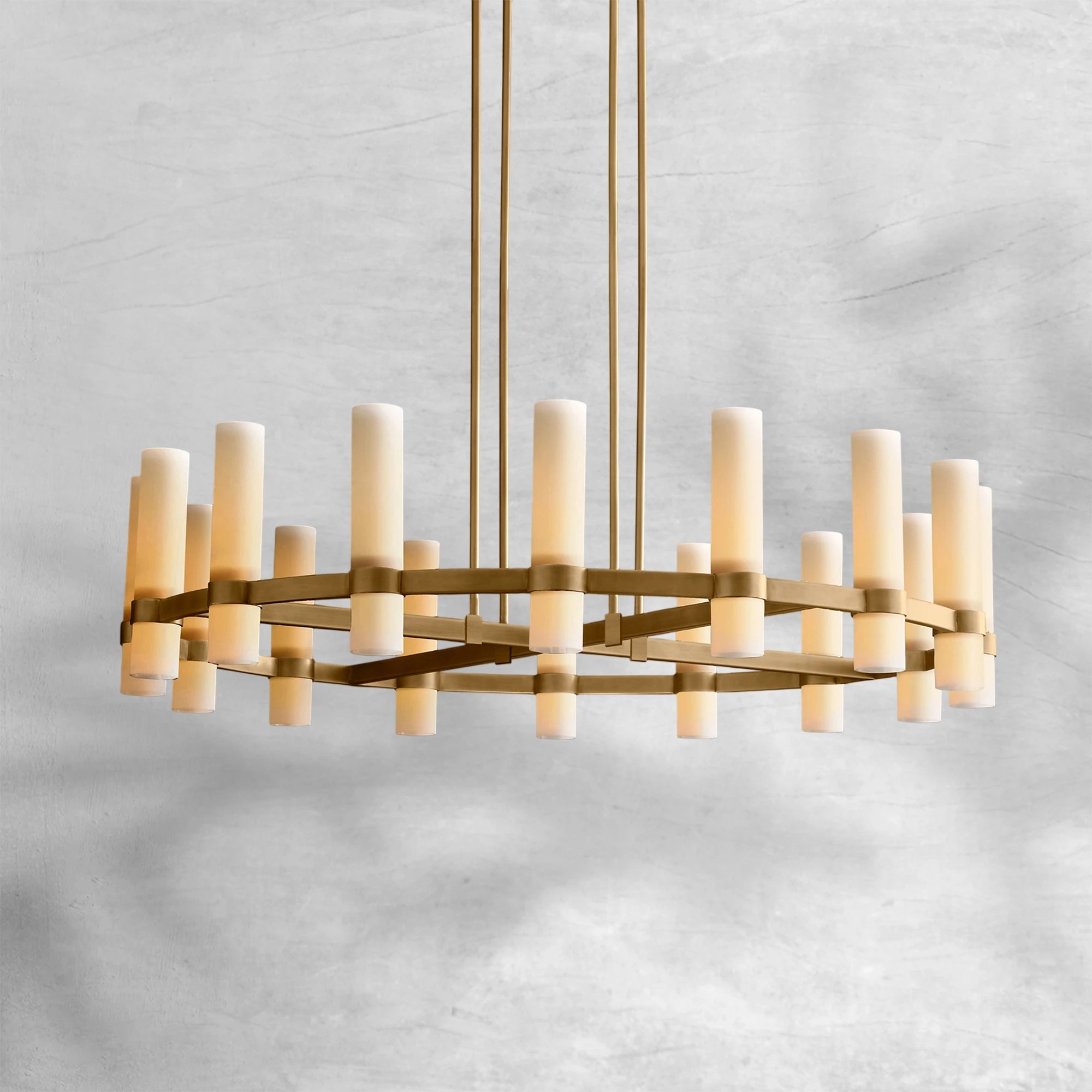 Lavelle Round Milk Glass Chandelier