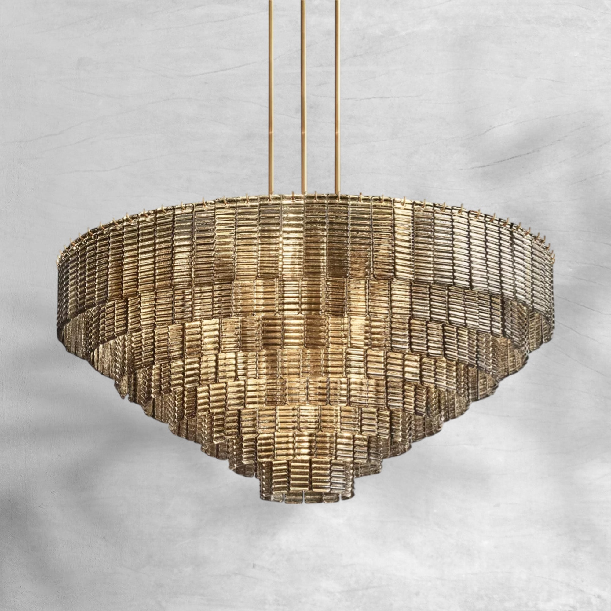 Sirena Smoke Glass Round Chandelier 52"