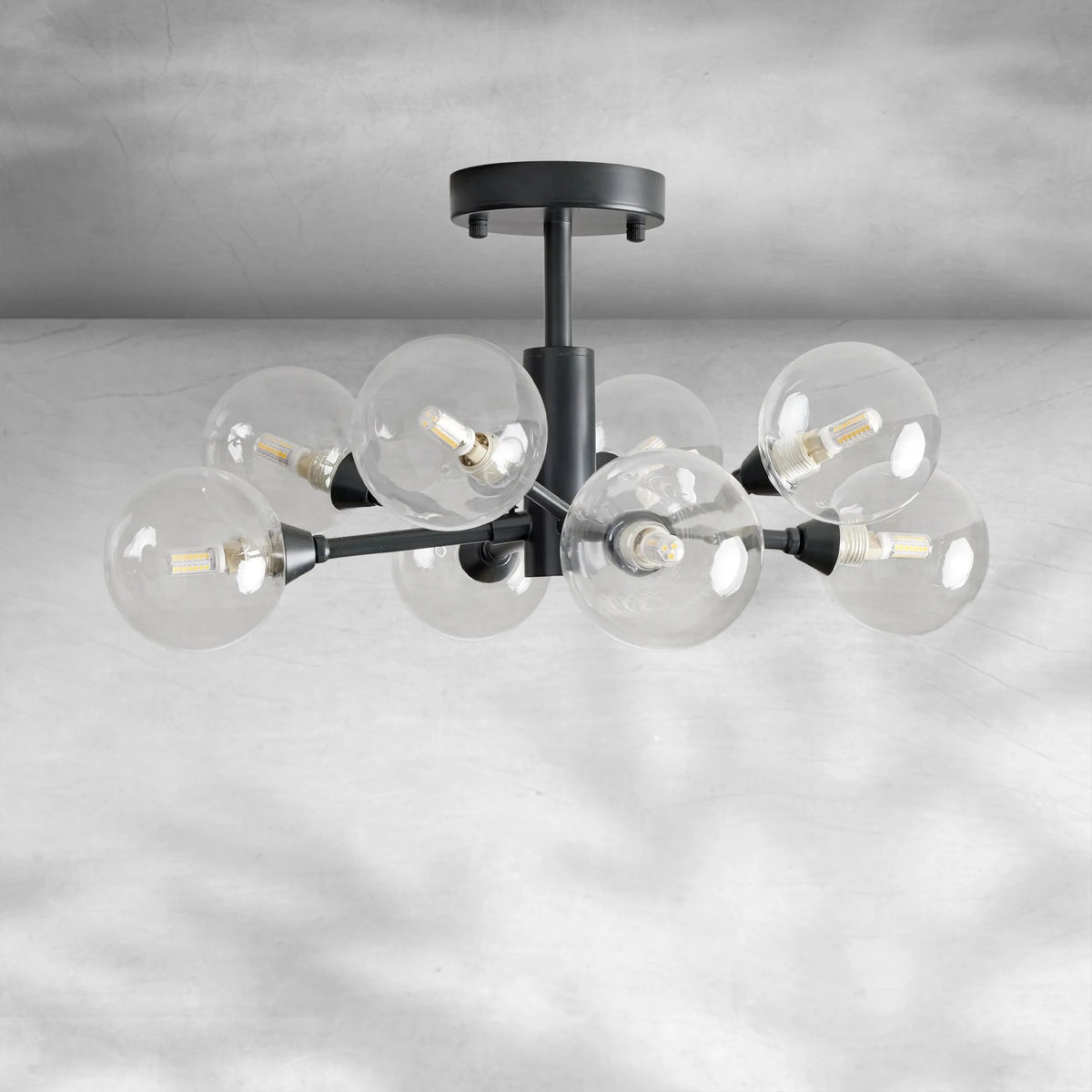 Apollo Moder Glass Ball Flushmount 20''36''47''
