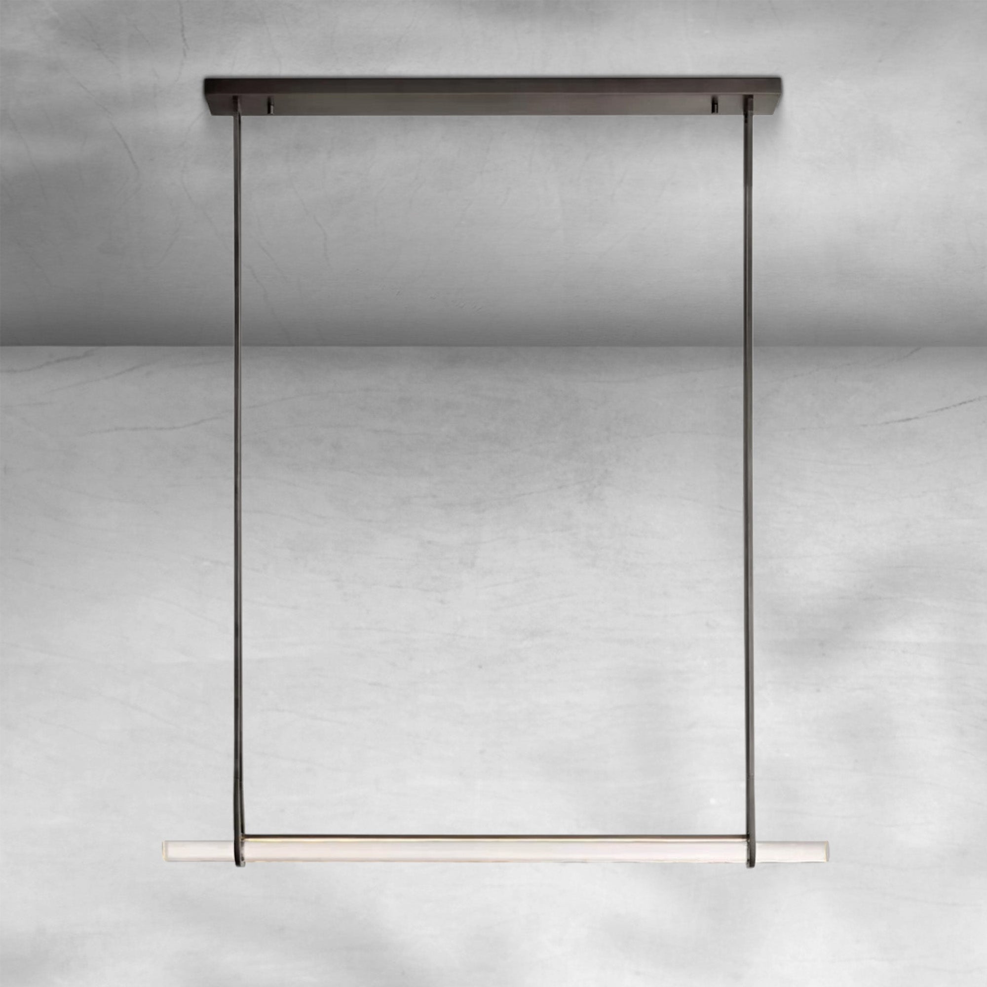 Auduban Crystal Single Bar Linear Chandelier