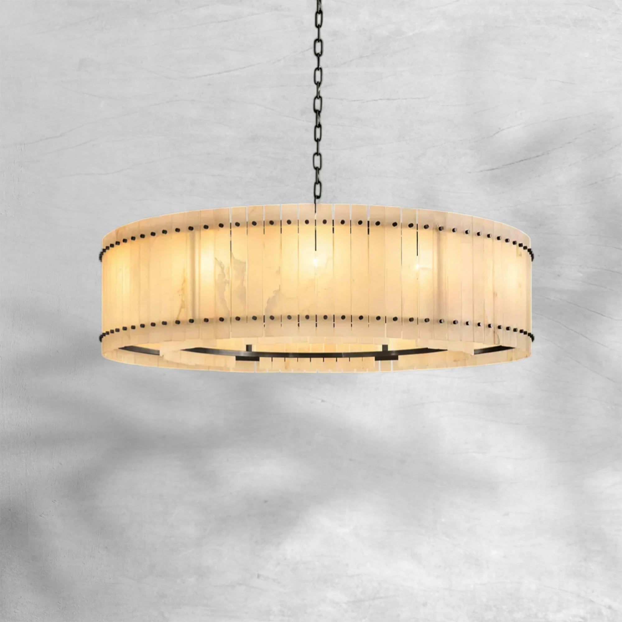 Sun Marcus Alabaster Round Chandelier