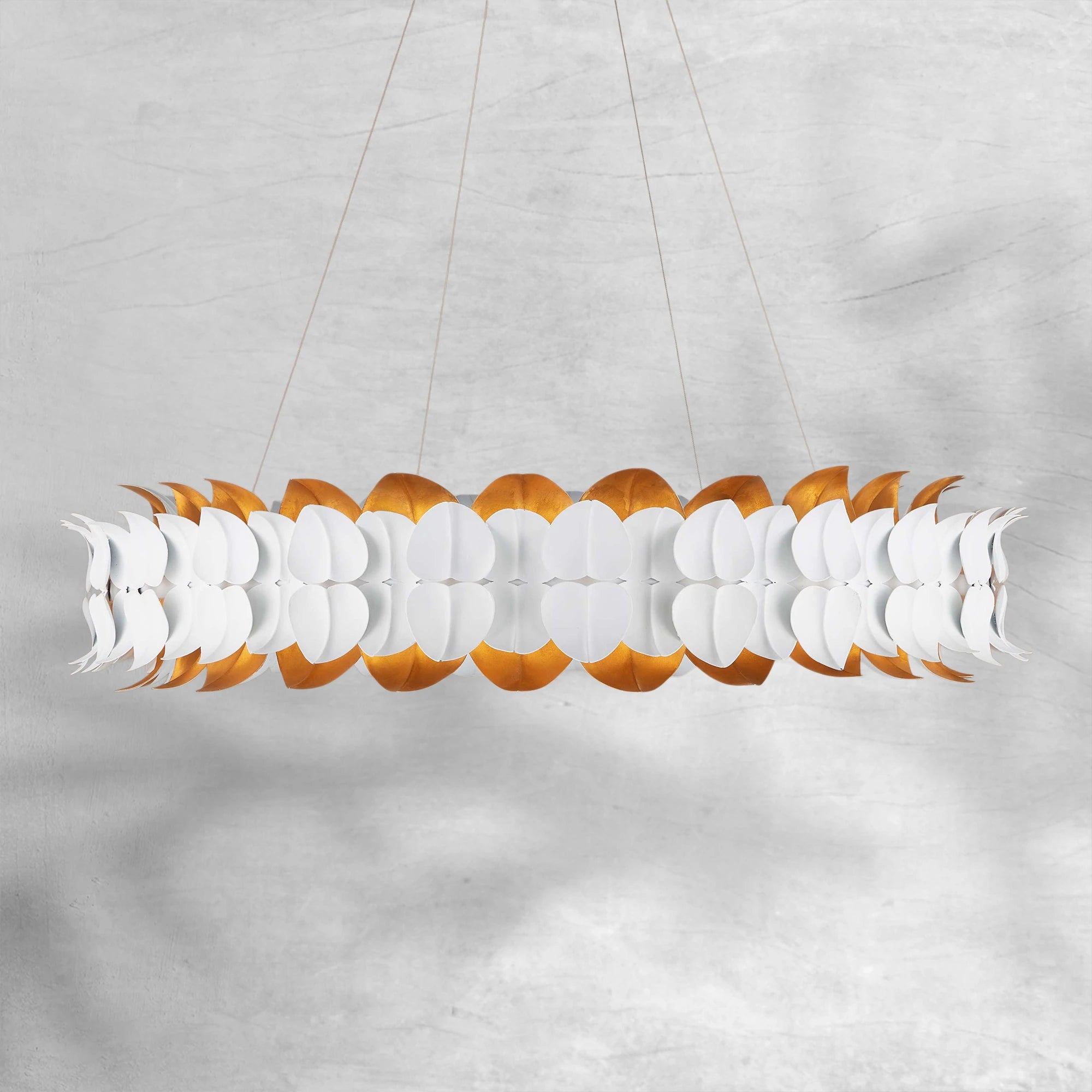 Darla Hand sculpted Leaves Chandelier 39''D