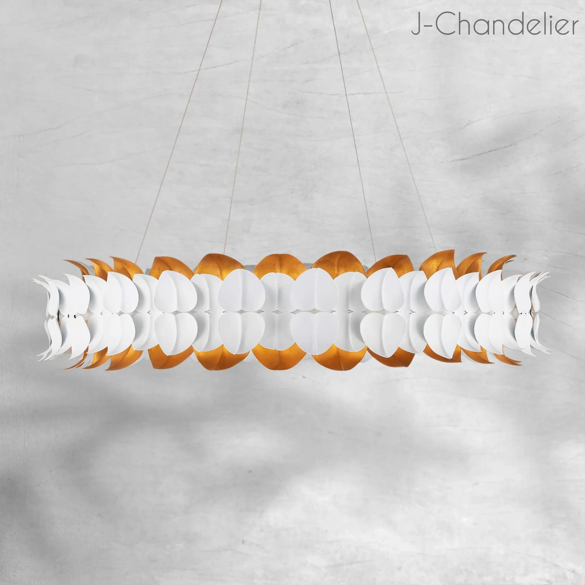 Darla Hand sculpted Leaves Chandelier 39''D