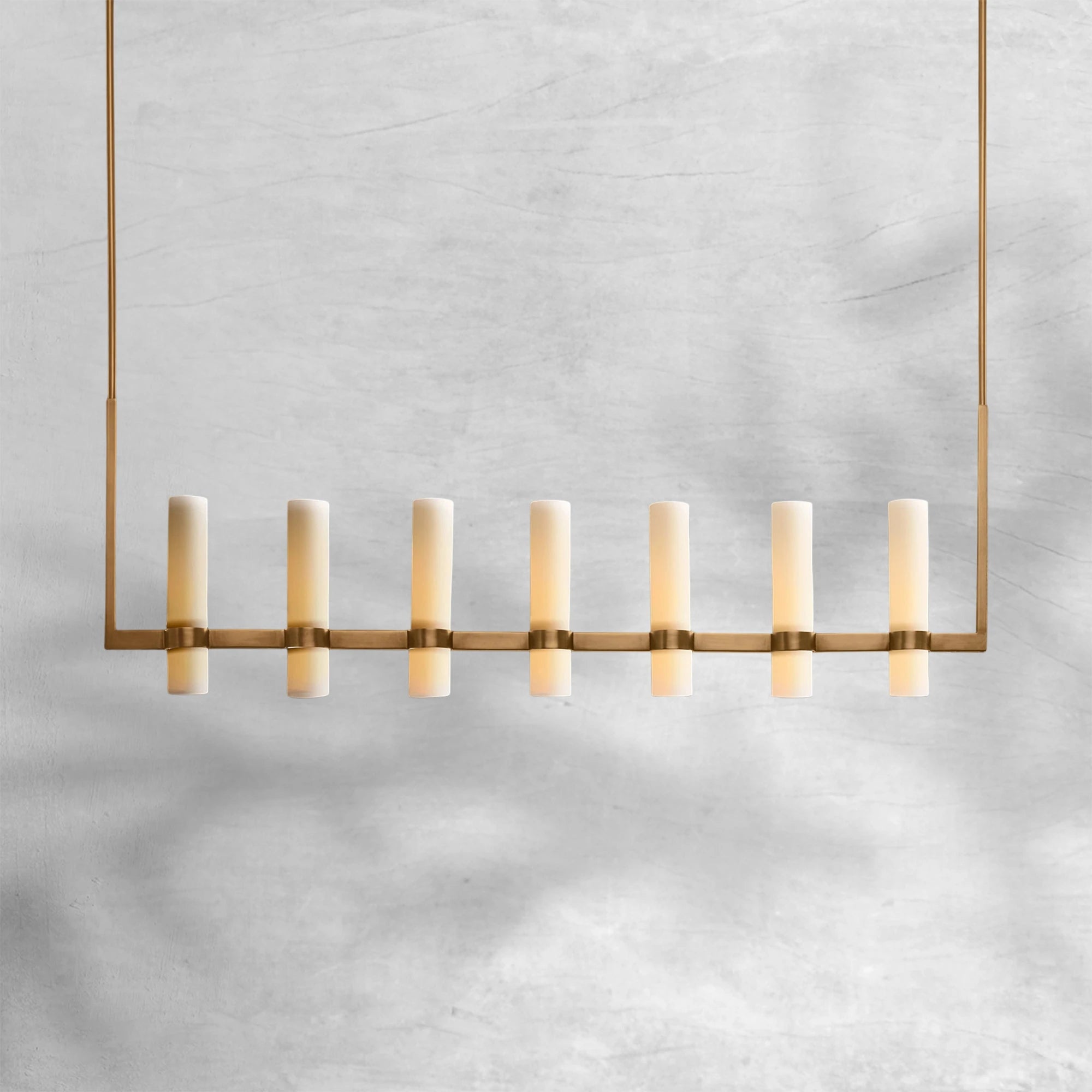 Lavelle Linear Milk Glass Chandelier