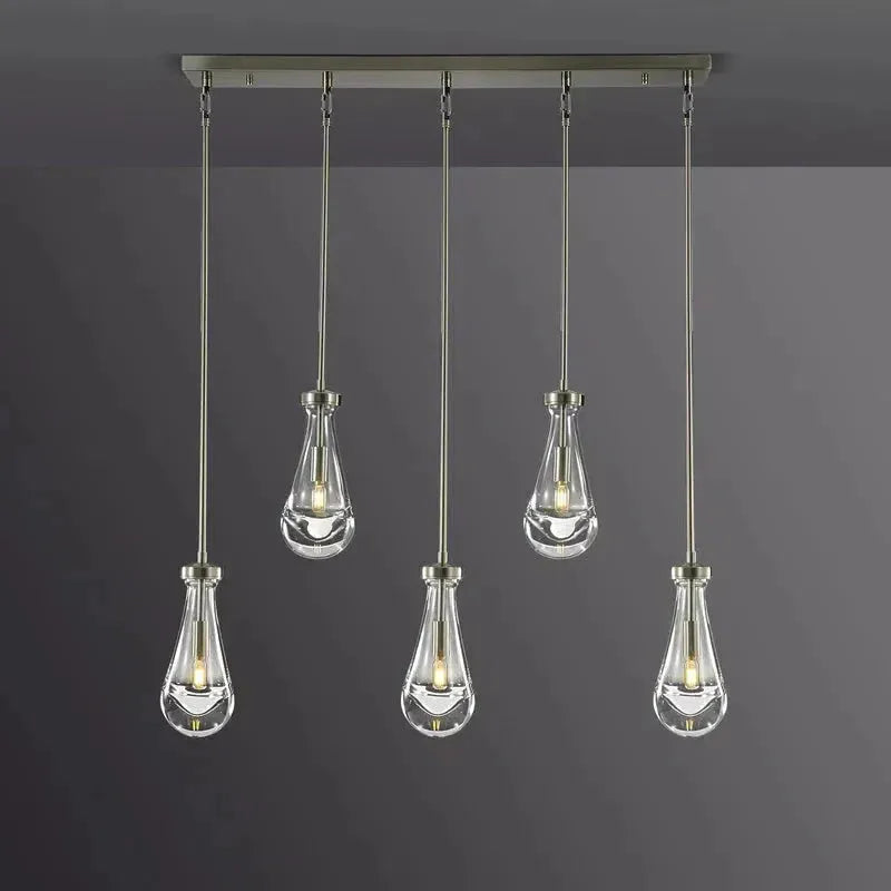 Raindrop Linear Chandelier 5-Light 36"