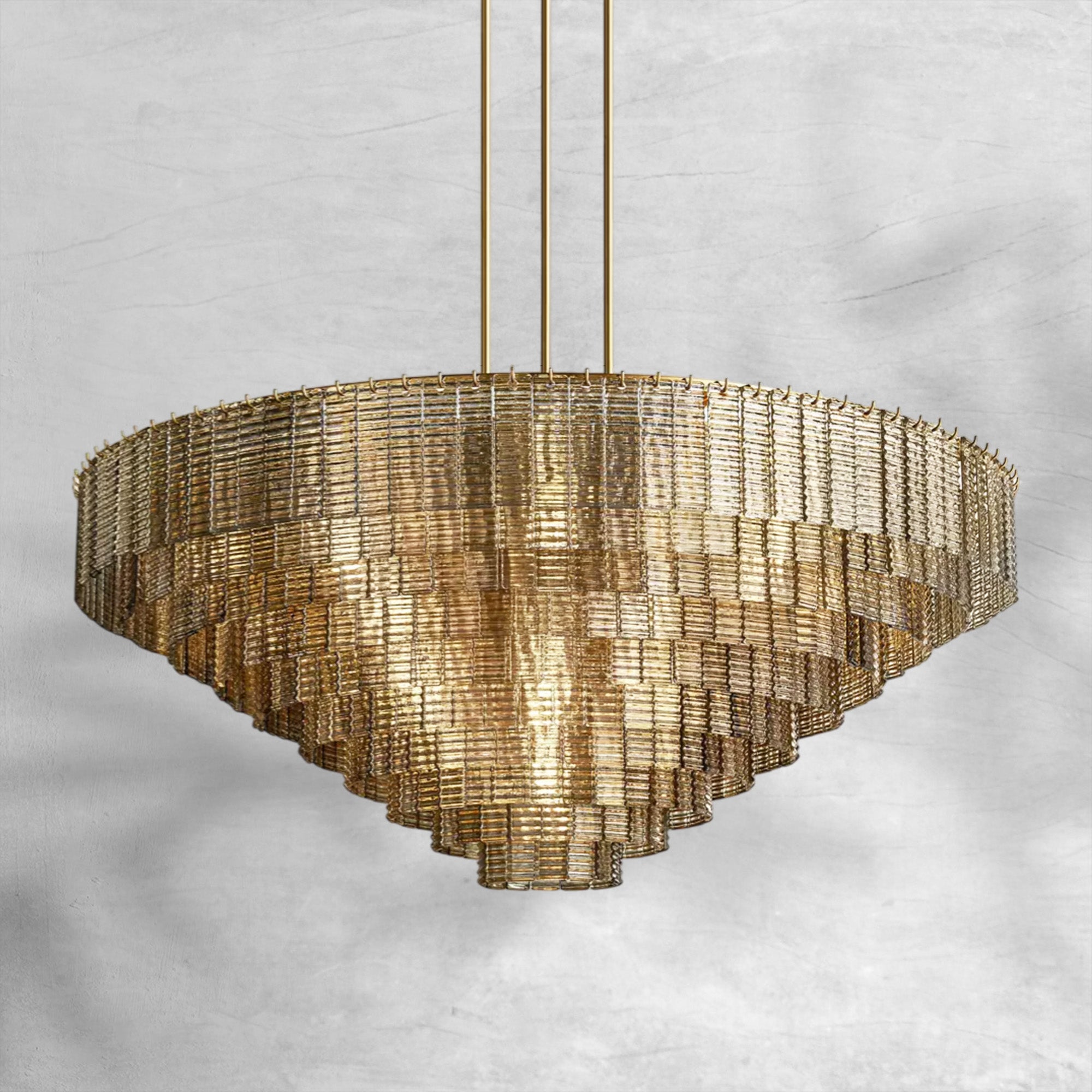 Sirena Smoke Glass Round Chandelier 65"