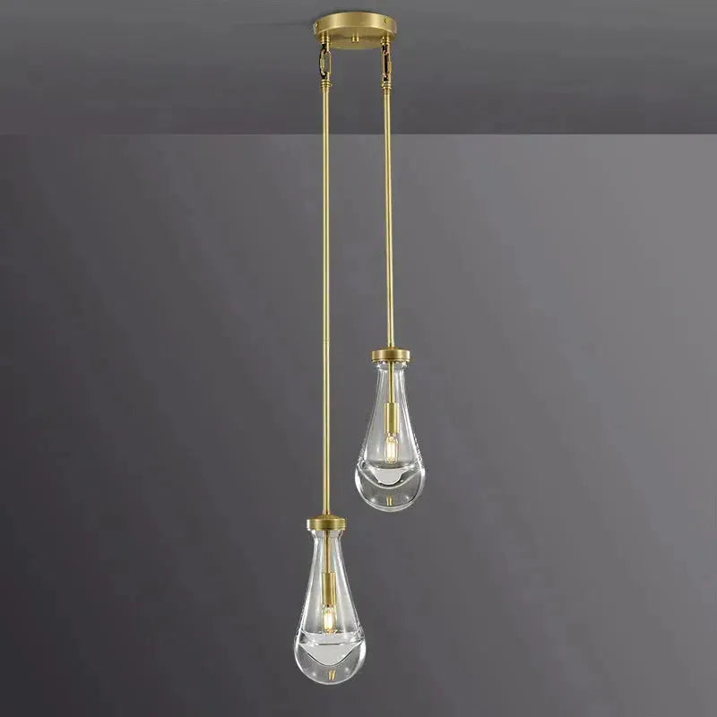 Raindrop 2-Light Cord Round Chandelier